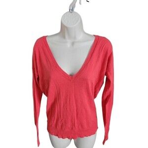 American Eagle Outfitters Peach/Pink Long Sleeve Shirt Size Small